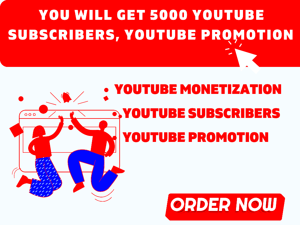 5000 youtube subscribers Youtube promotion Youtube monetization  Upwork