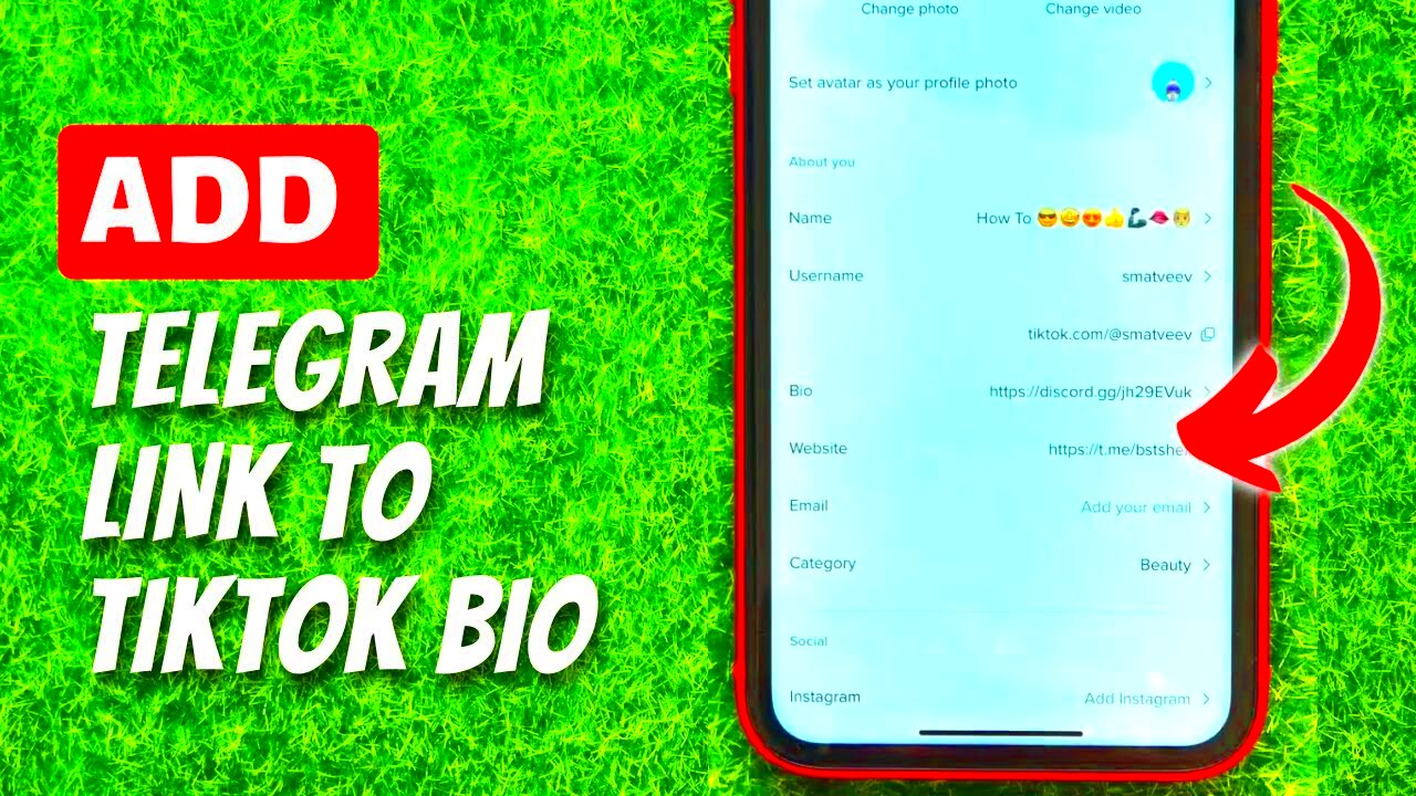 How To Add Telegram Link To TikTok Bio NEW  YouTube