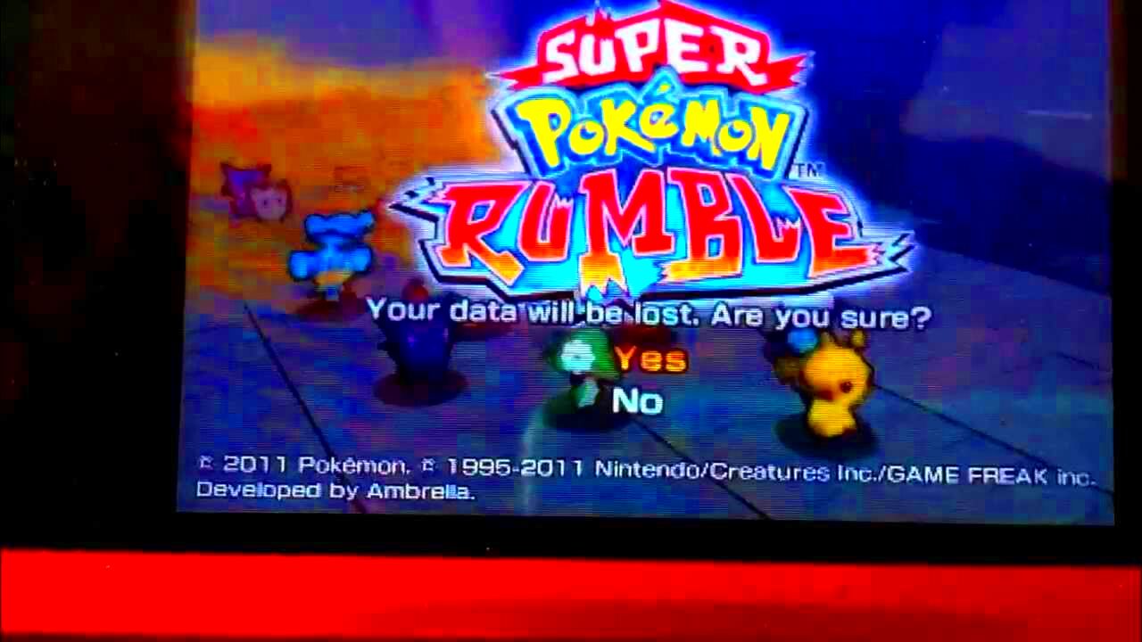 How to delete your Super Pokemon Rumble save file  YouTube