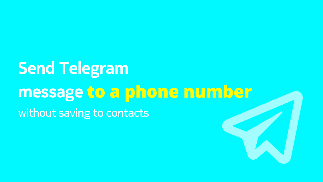 Start a Telegram chat without saving the phone number to contacts