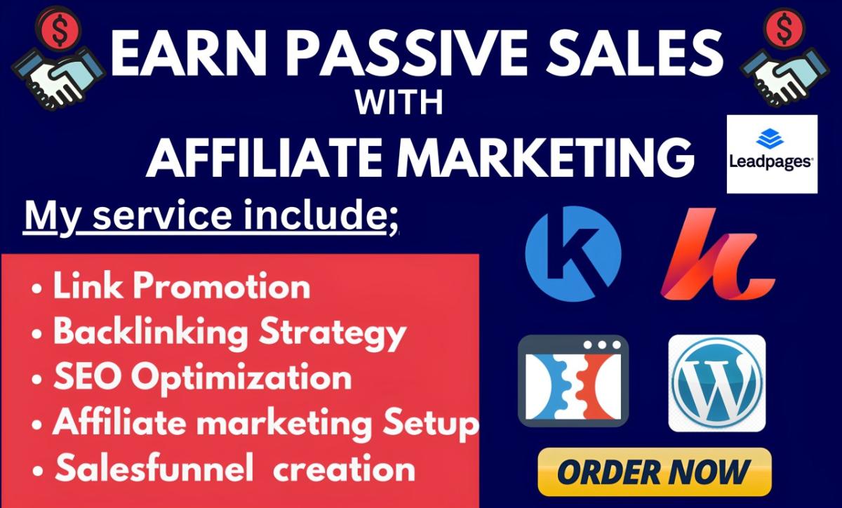 I Will Set Up Automated Affiliate Marketing, Promotion Sales Funnel, Backlink, and SEO