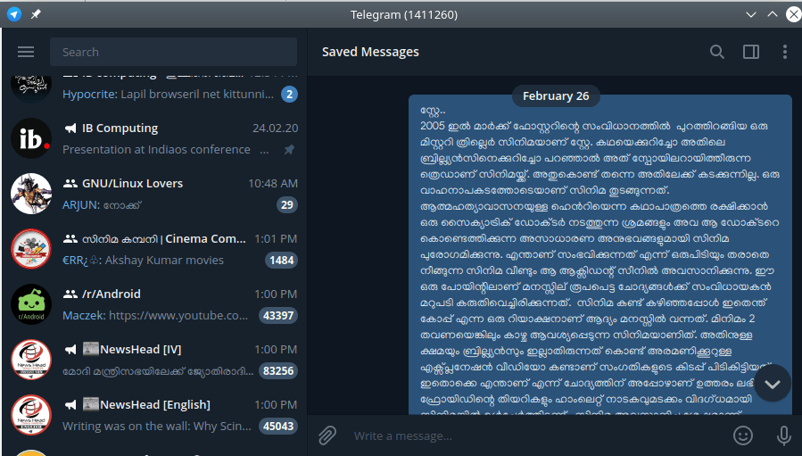 Change font in Telegram desktop application  IBComputing