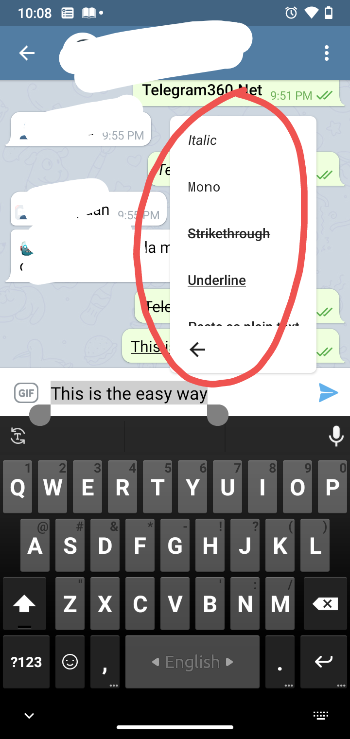 Telegram Fonts Change Font Strikethrough Bold Italic In Telegram 