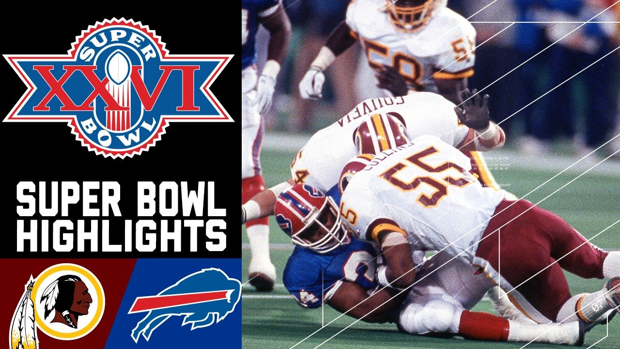 Super Bowl XXVI Recap Redskins vs Bills  NFL Mark Rypien Super Bowl 