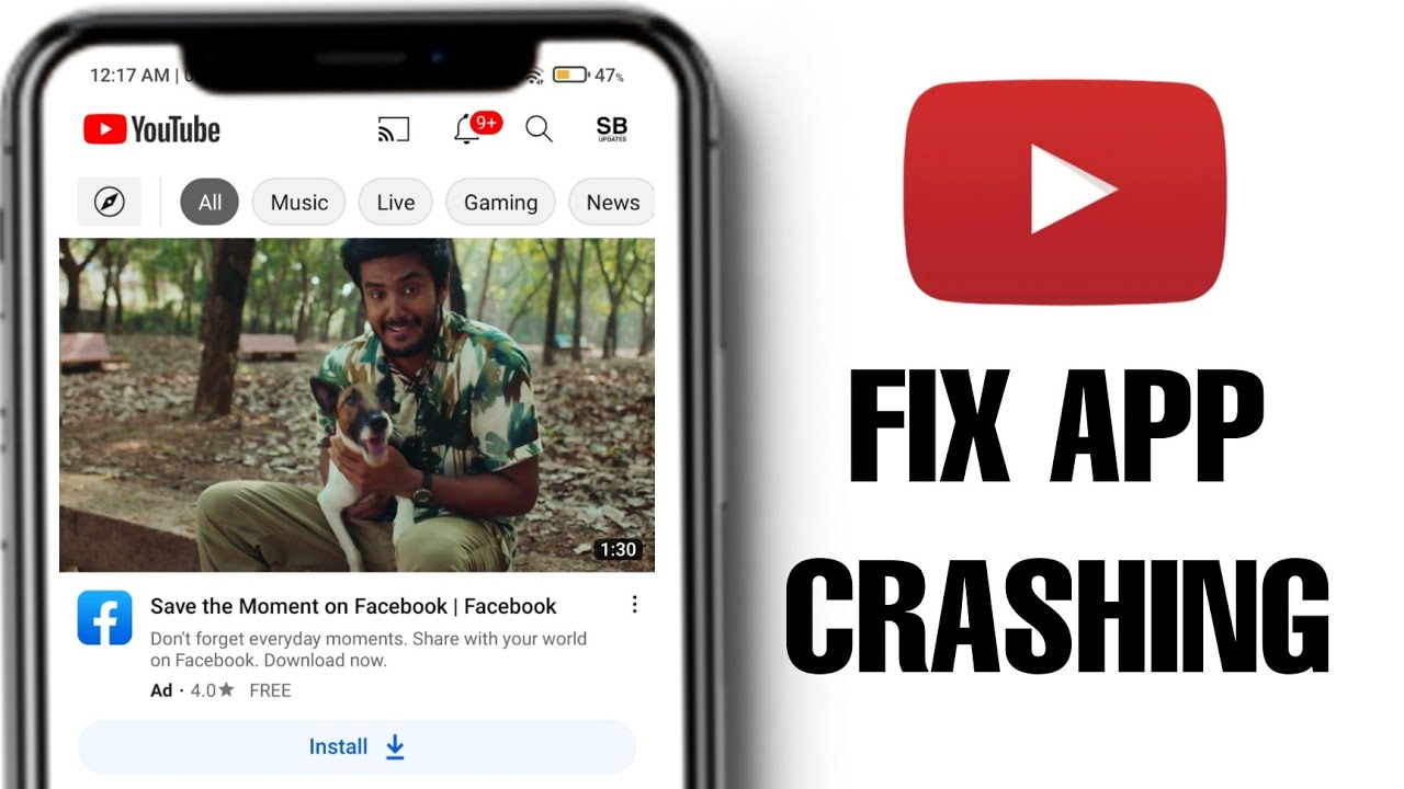 Fix YouTube App crashing problem today  YouTube closing automatically 