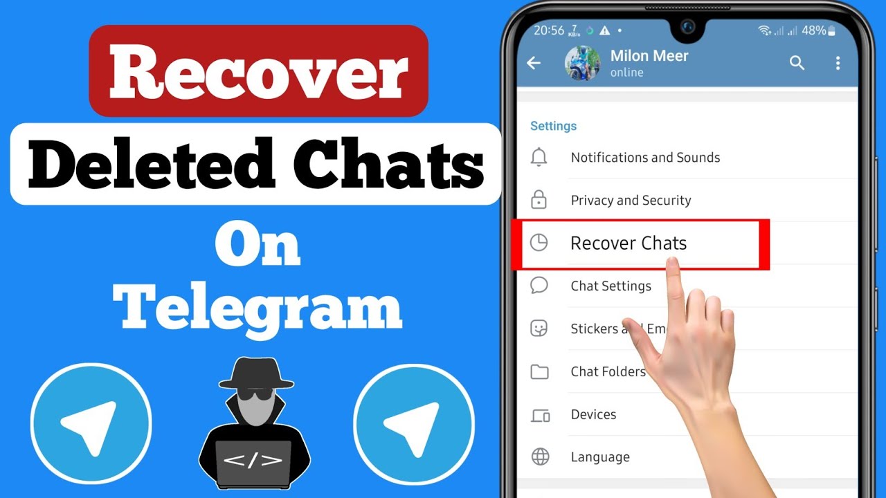 How to Recover Deleted Telegram Message Chats Pictures Videos 2024 