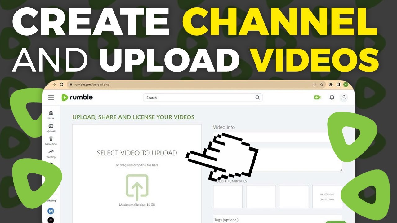 How To Create a Rumble Channel And Upload Your First Video 2024  YouTube