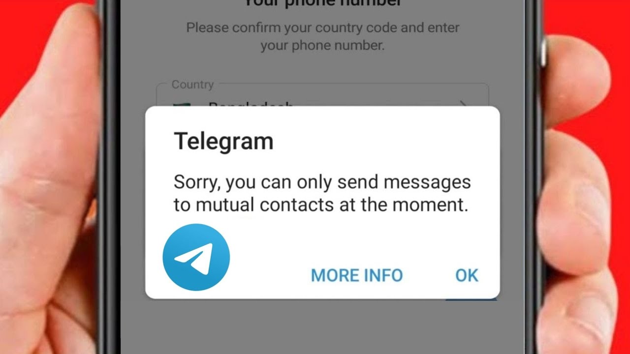 Telegram Sorry You Can Only Send Messages to Mutual Contacts at the 