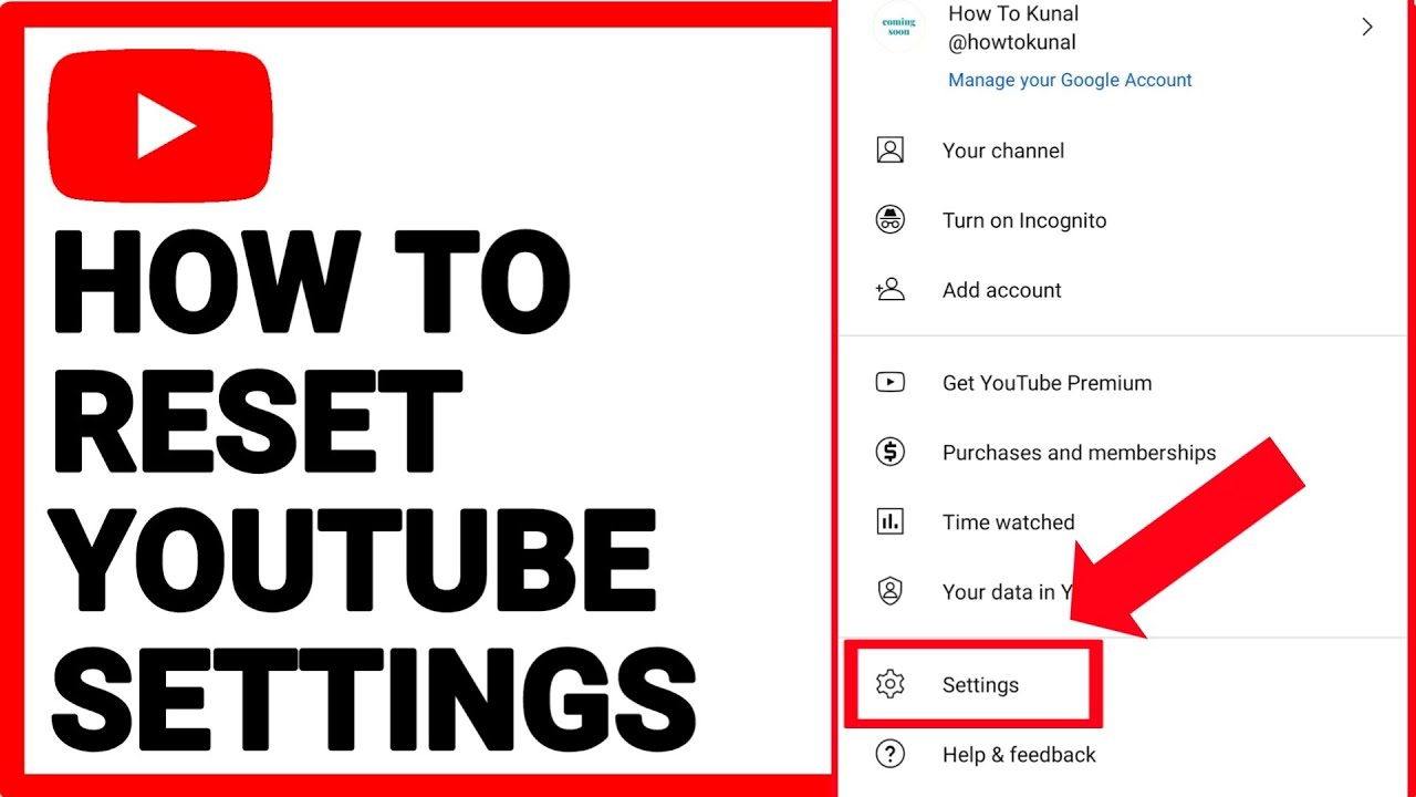 How To Reset YouTube Settings  YouTube