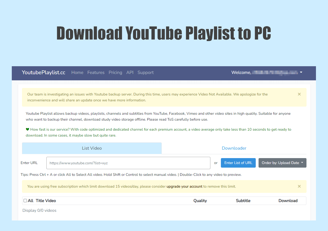 Download YouTube Playlist to PC in 3 Detailed Ways