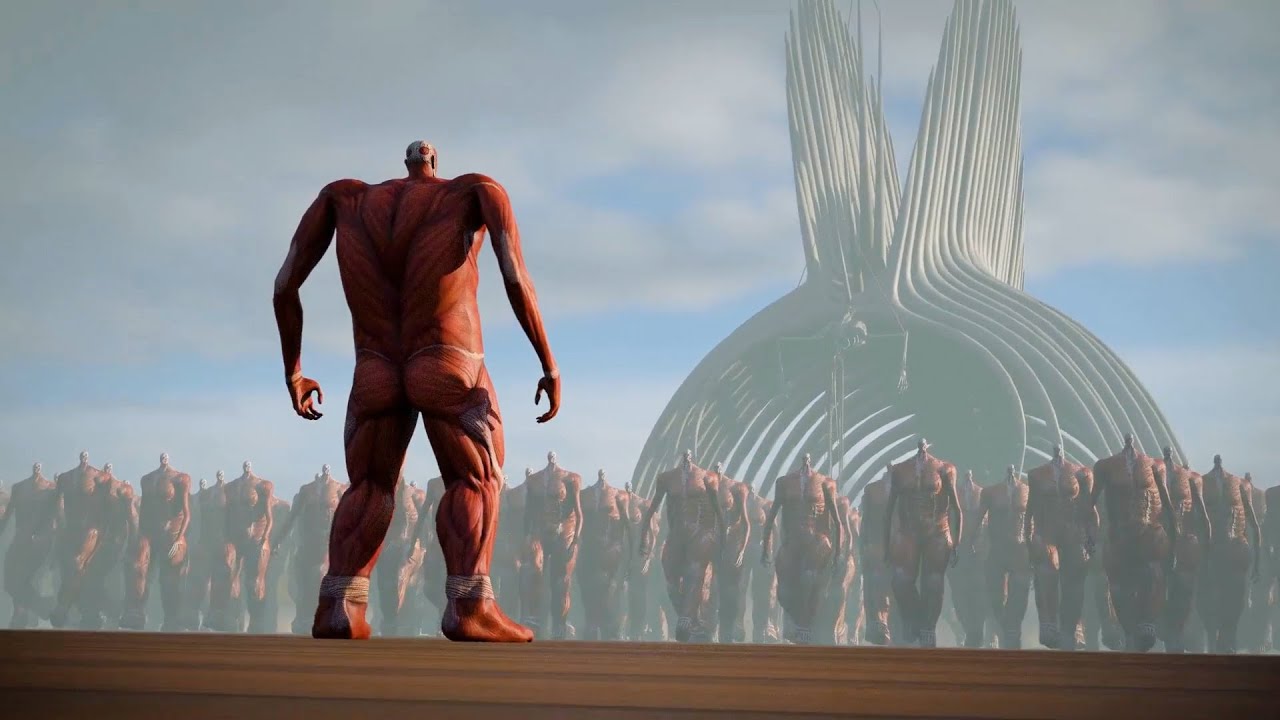 Colossal Titan vs 1000000 Colossal Titans  The Rumbling  YouTube