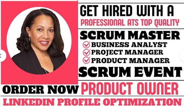 I Will Write a Scrum Master, Project Management, and Adjunct Resume for Product Owner in Agile