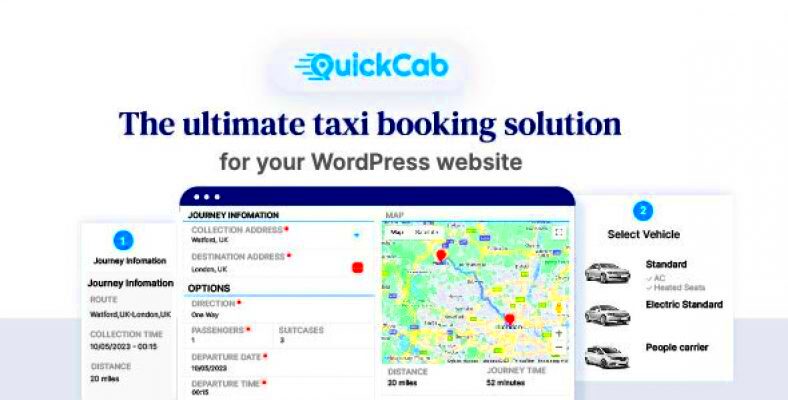 QuickCab WooCommerce Taxi Booking Plugin  CodingTop