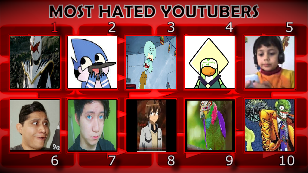 My Most Hated Youtubers by carolina2124 on DeviantArt