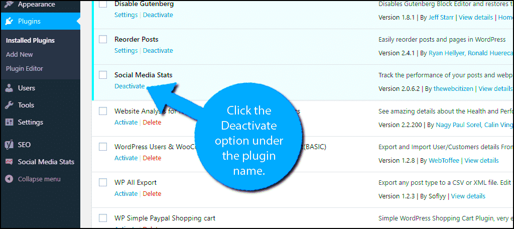 How to Properly Deactivate Plugins in WordPress  GreenGeeks