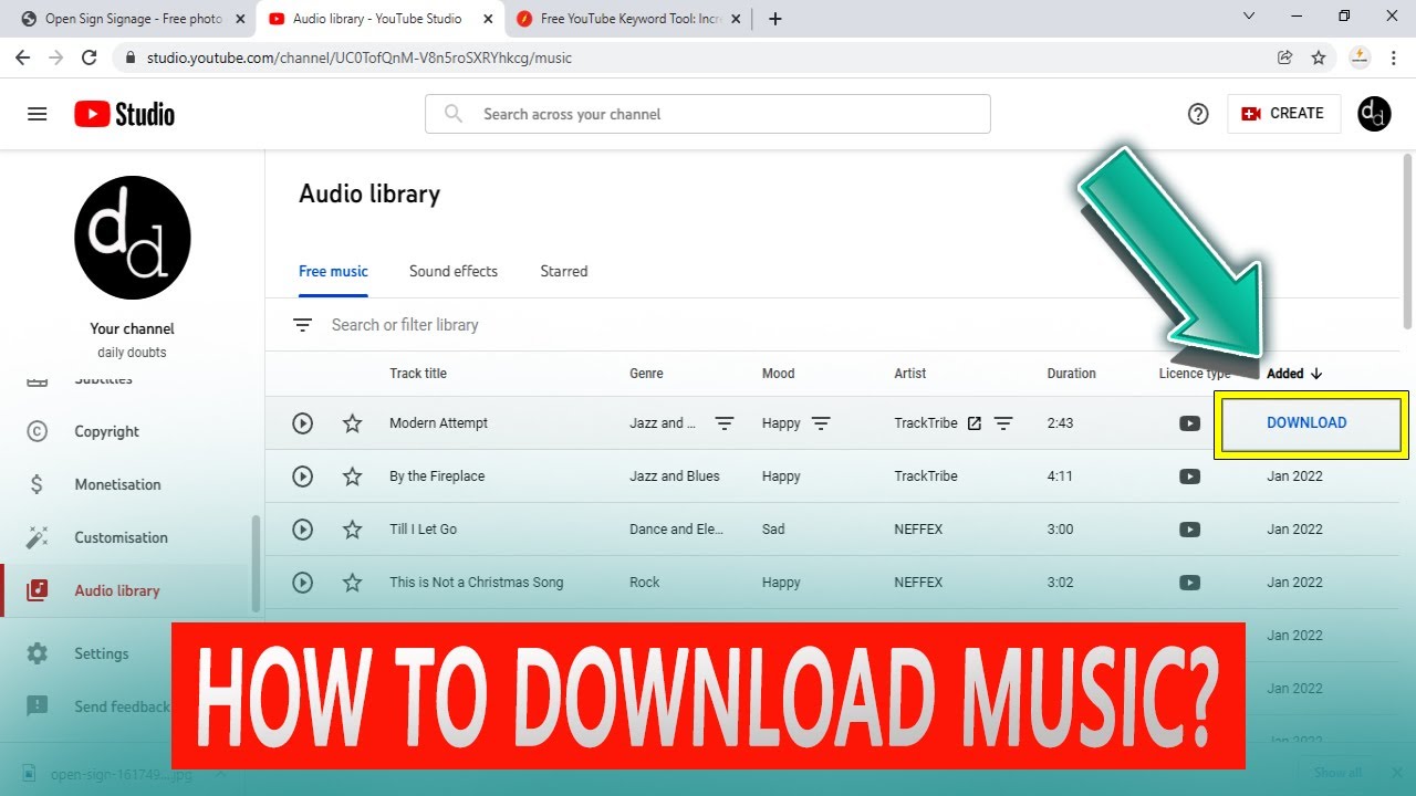 How to Download Music from YouTubeAudio library  YouTube