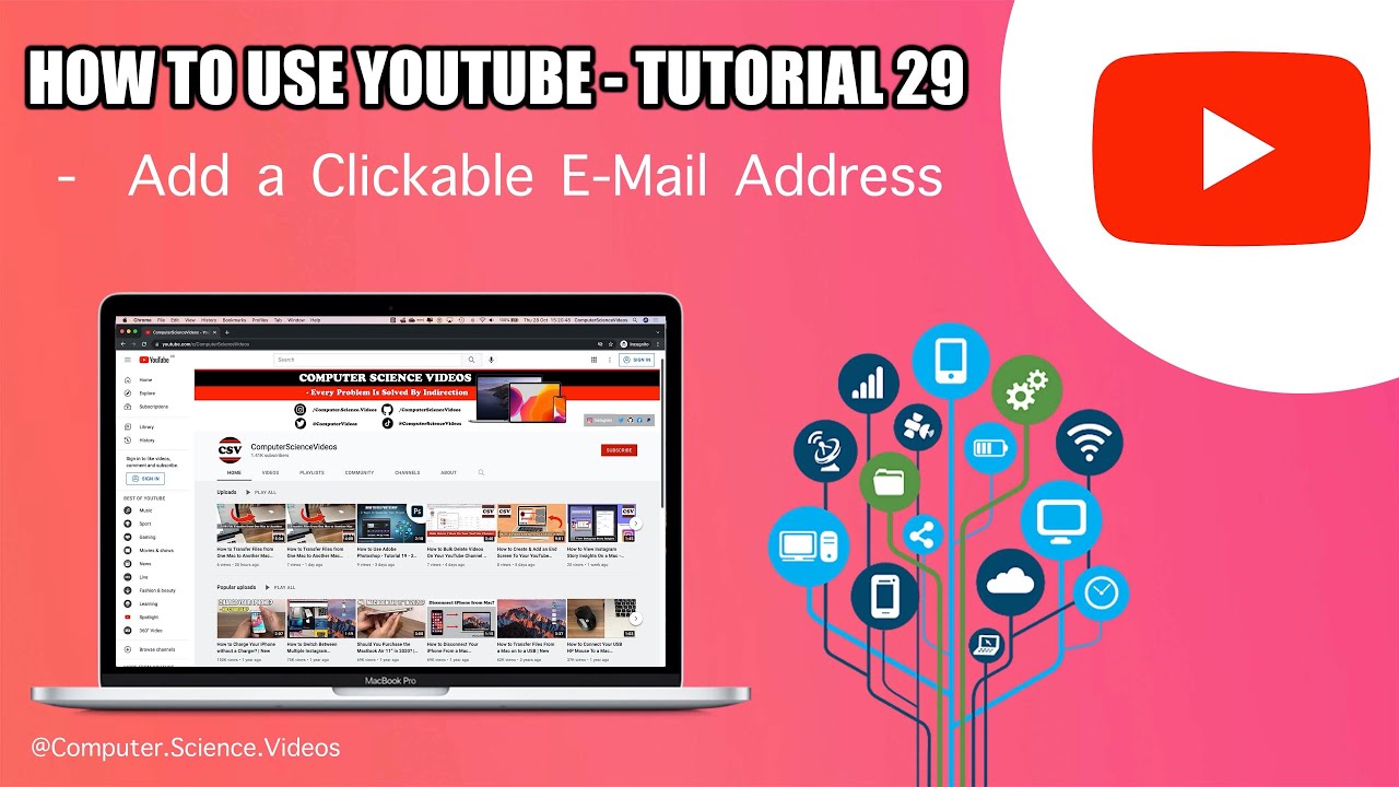 How to USE YouTube  Add a Clickable EMail Address to Your YouTube 