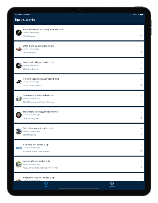 Get instant alerts from your tipsters  Tipstrr Alerts  Tipstrr