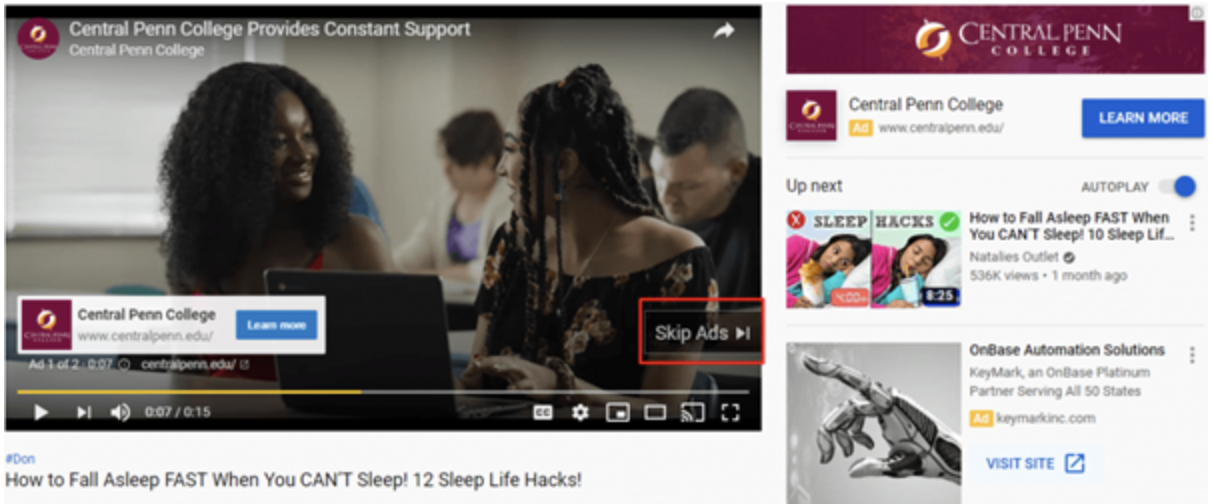 Contoh Youtube Ads  Riset