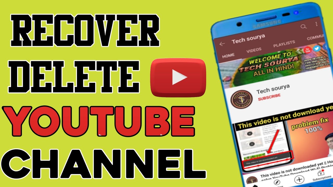 How to restore deleted YouTube channel  recover deleted youtube 