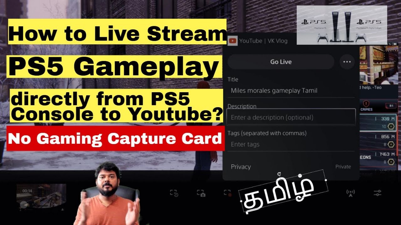 How to Live Stream PS5 Gameplay directly from PS5 Console to Youtube 