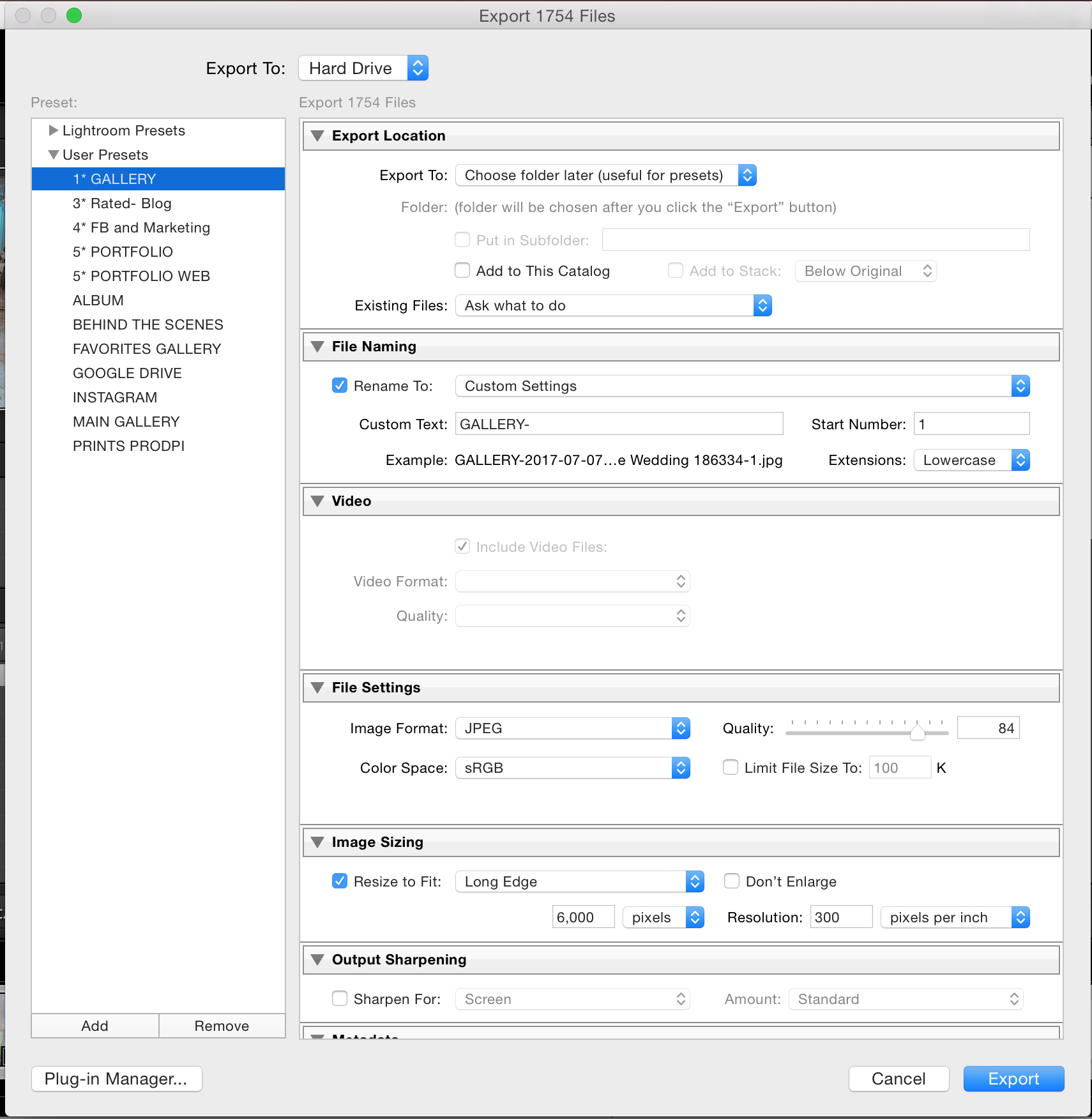 How to Create Export Presets in Lightroom  Photography Workflow Series 