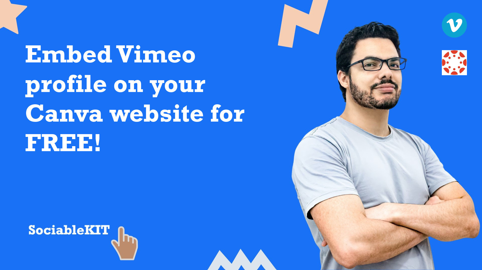 How to embed Vimeo profile on your Canva website for FREE