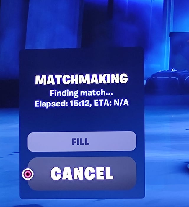 I was trying to play team rumble and even after 15 minutes I could not 