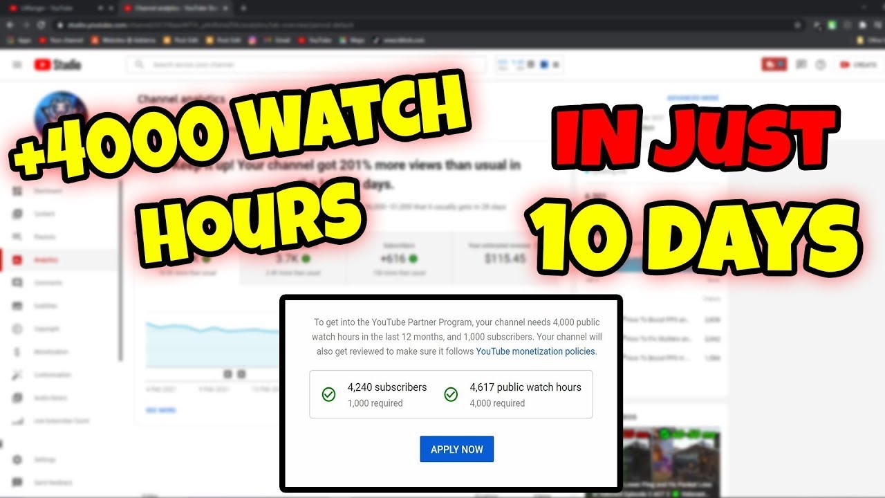 How To get 4000 watch hours on YouTube using this SIMPLE TRICK  YouTube