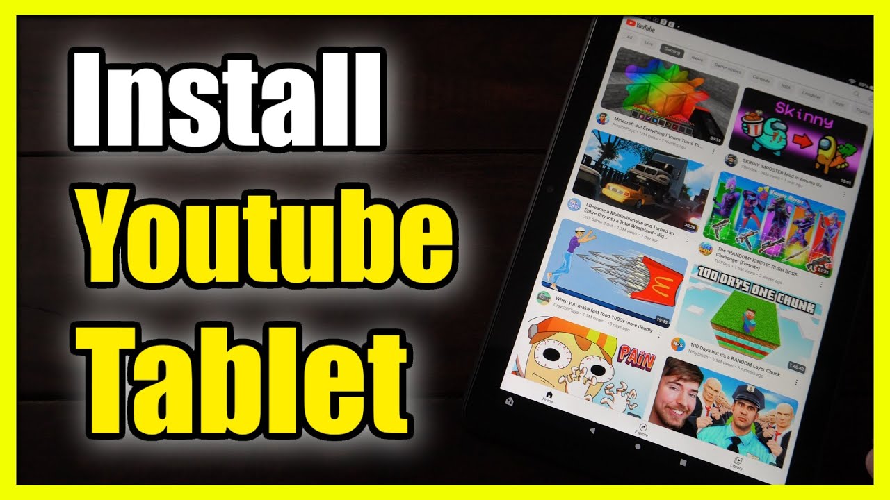 How to Get  Install Youtube on Amazon FIRE HD 10 Tablet Fast Method 