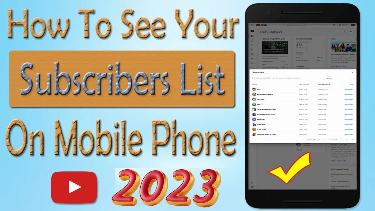 How to See Who Subscribed My Youtube Channel  Check Your Recent 
