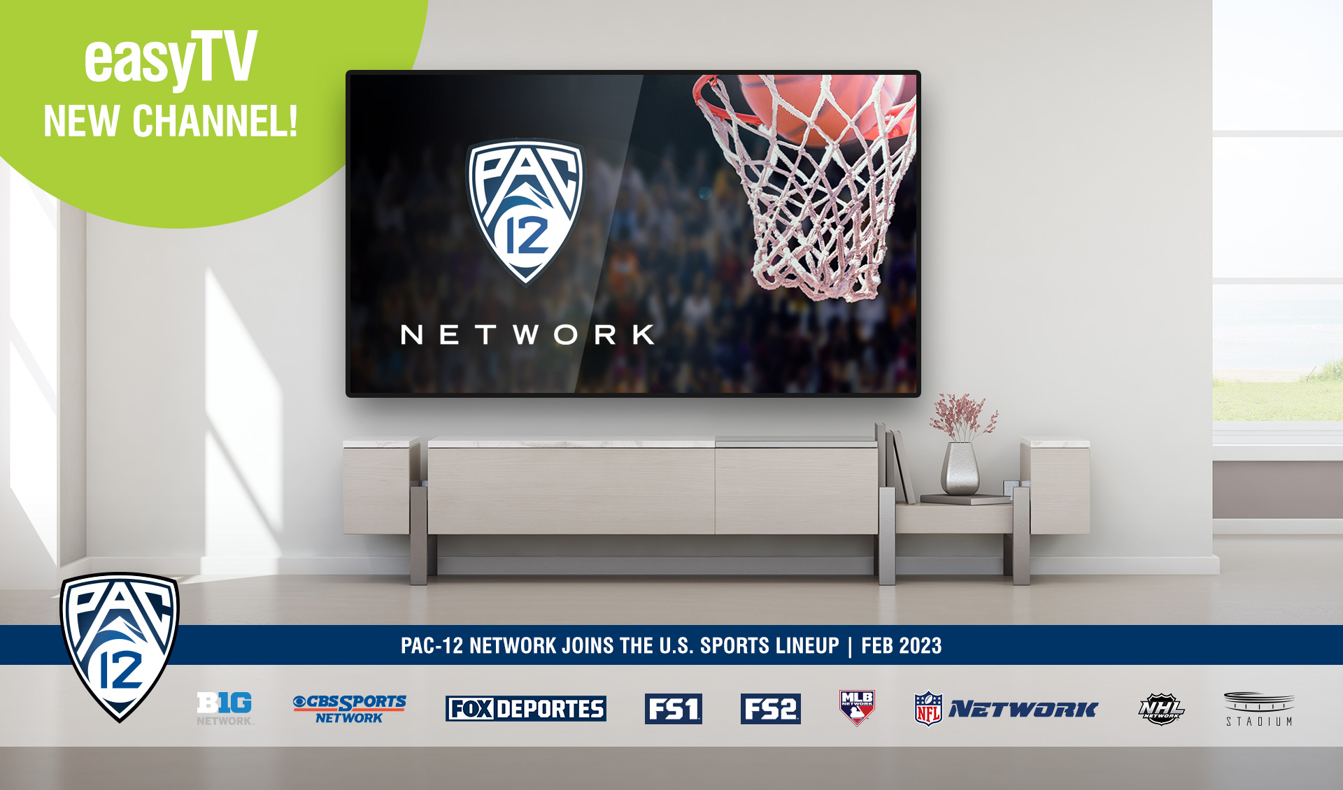 easyTV channel update Pac12 Network