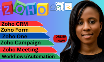 I Will Set Up Zoho CRM, Zoho One, Zoho Recruit, Zoho People, Zoho Books, and Zoho Sites for Your Business