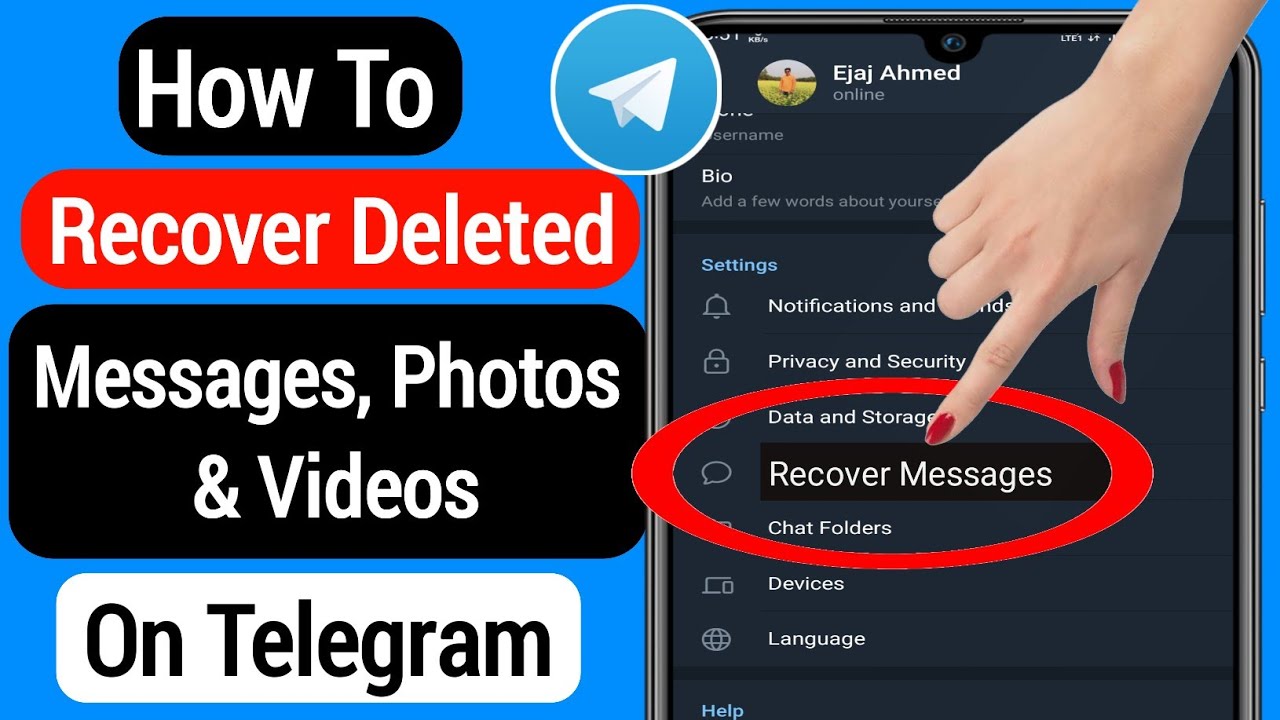 How To Recover Deleted Telegram Message Chats Pictures and Videos 