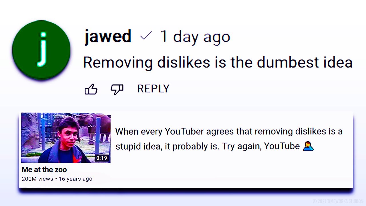 Jawed RESPONDED To YouTube Removing Dislikes LOL  YouTube