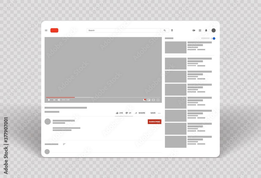 Youtube Video Layout Template