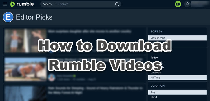 Free Rumble Video Downloader  VideoProc