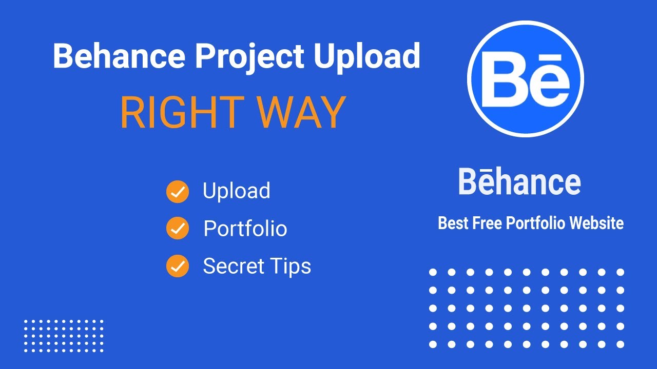 How to upload a project on behance in the right way  YouTube