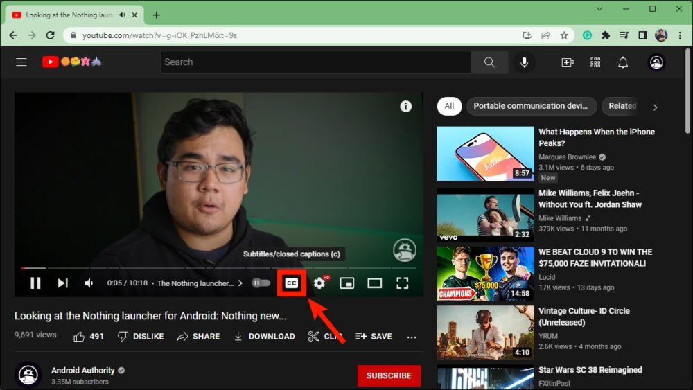 How to turn YouTube closed captions on or off  Android Authority