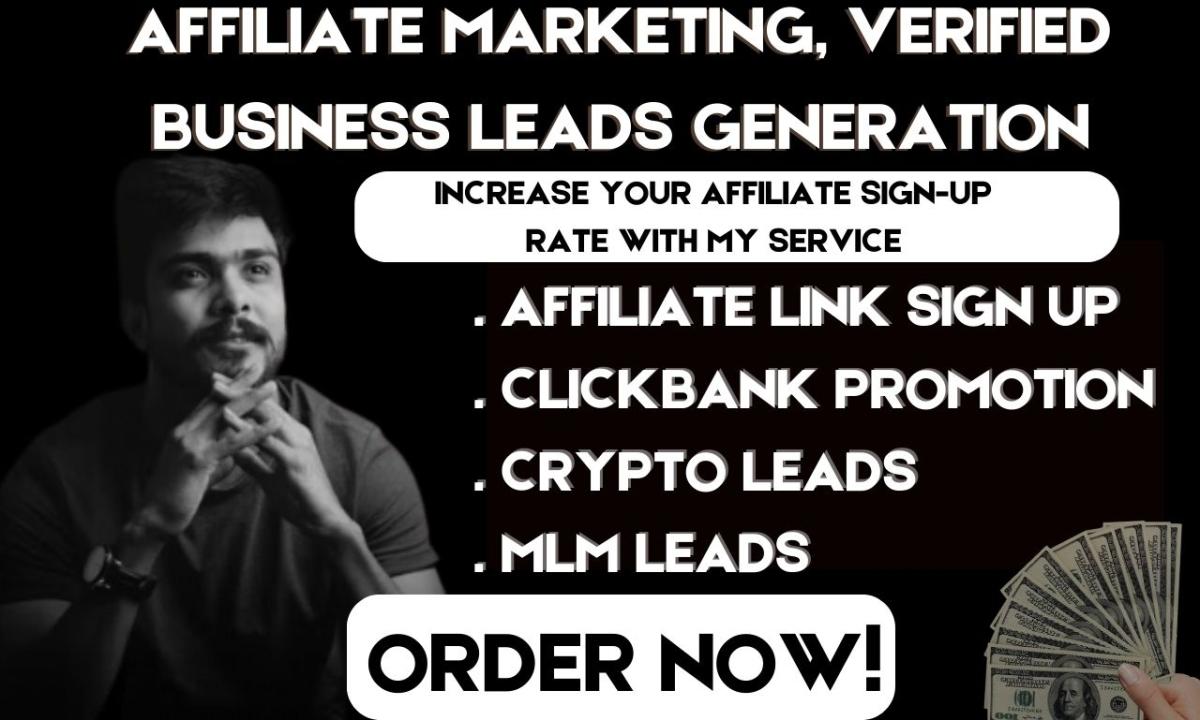 I Will Promote ClickBank Affiliate Links for Crypto Leads Generation and Sign-ups