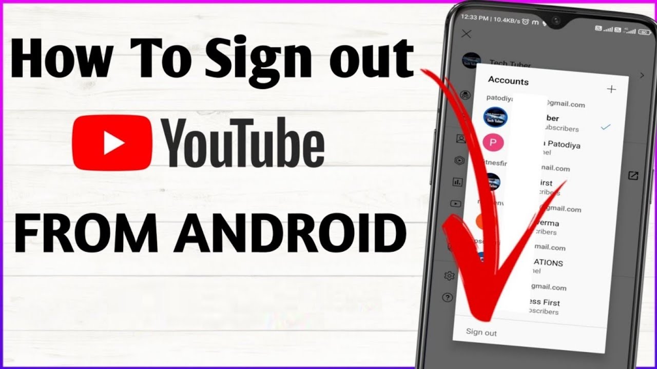 How To Sign Out from YouTube in Android  How to Logout of YouTube 