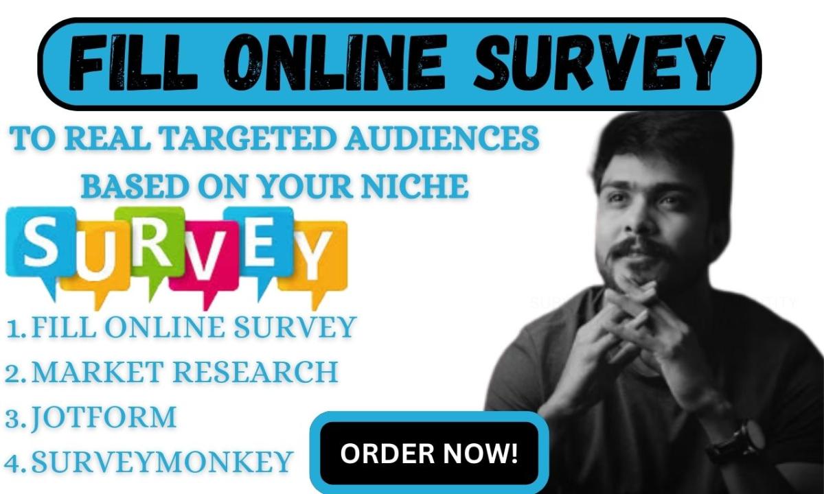 I Will Recruit Respondents to Fill Online Surveys, SurveyMonkey, Typeform, Jotform Quizzes