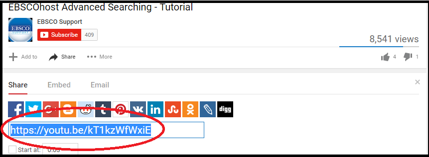 Sharing YouTube Videos  Database Video Tutorials  LibGuides at 