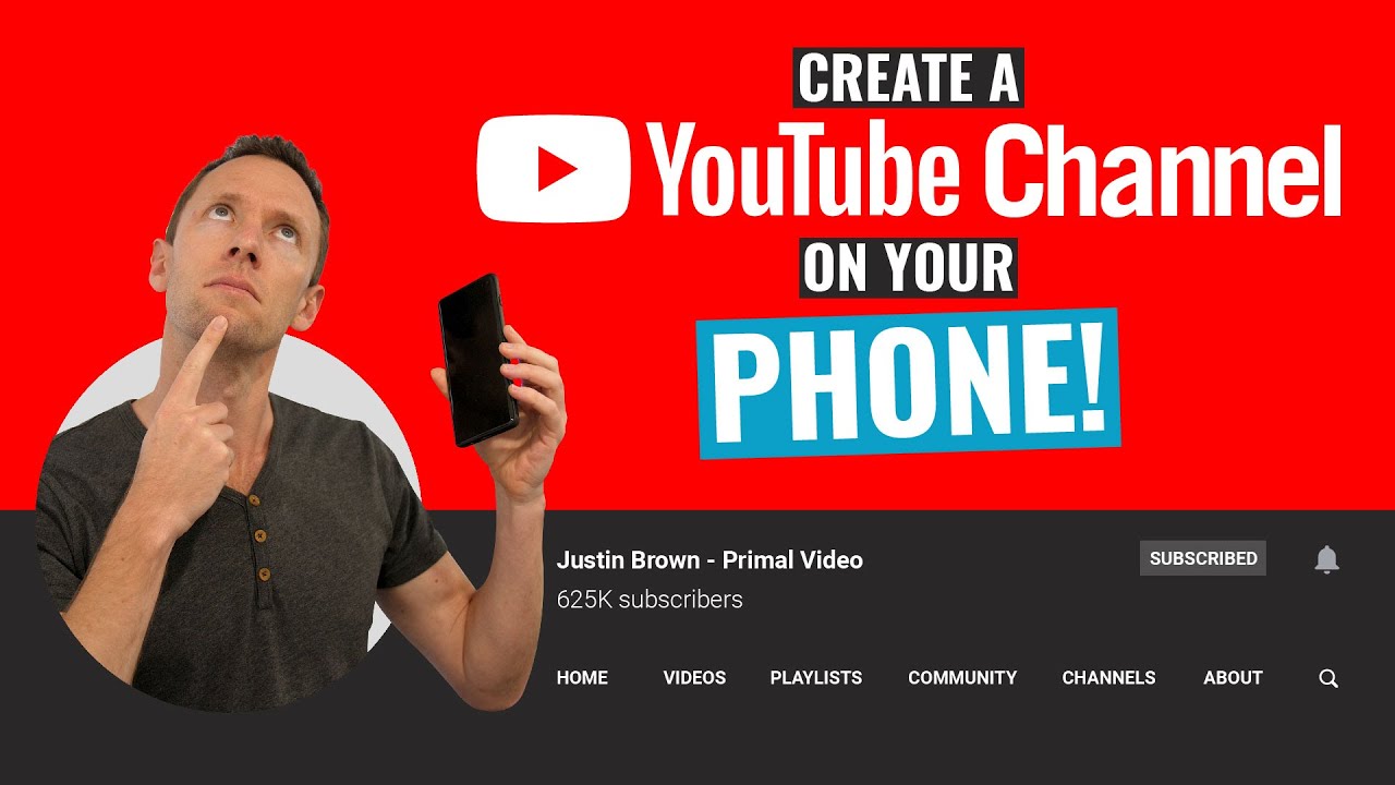 How to Create a YouTube Channel with your PHONE Complete Beginners 