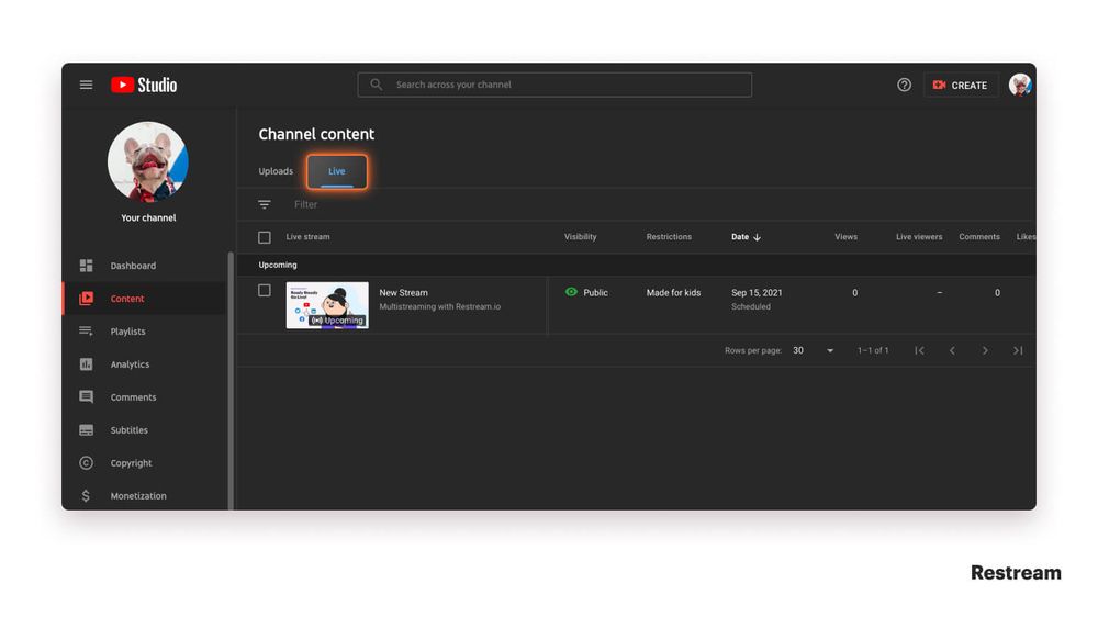 Download and Save Your YouTube Lives for Later Use  Restream Integrations