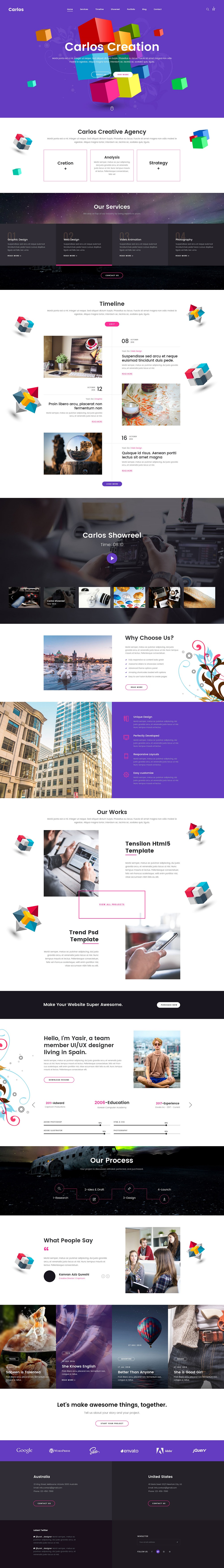 Creative Website Templates  Behance