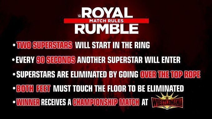 What are the rules of WWE Royal Rumble