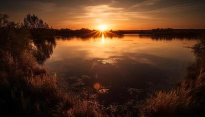 Tranquil Sunset Over Serene Waters – Free Stock Photo for Download