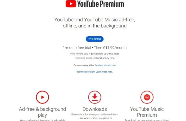 YouTube premium How to add and change payment methods