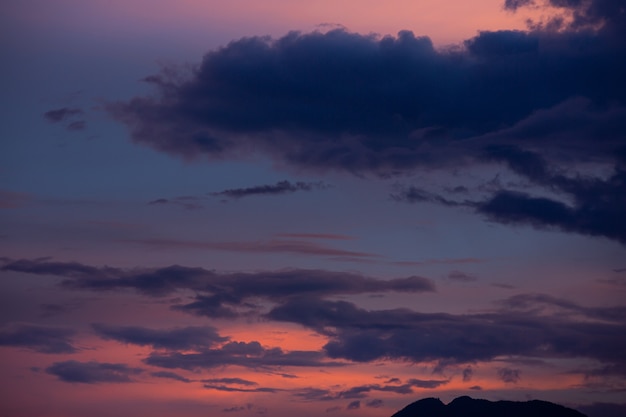 Beautiful Sunset Sky with Pink Light and Clouds – Free Stock Photo Download